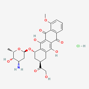 molecular formula C27H30ClNO10 B3434043 9-Deoxydoxorubicin hydrochloride CAS No. 73027-02-8