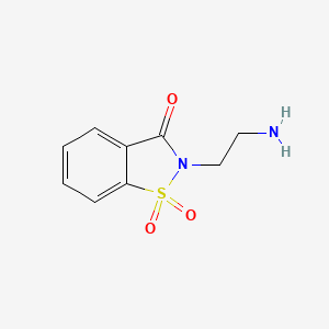 molecular formula C9H10N2O3S B3434119 2-(2-Aminoethyl)-1,2-benzisothiazol-3(2h)-one 1,1-dioxide hydrochloride CAS No. 771583-00-7