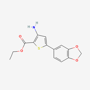 ethyl 3-amino-5-(2H-1,3-benzodioxol-5-yl)thiophene-2-carboxylate