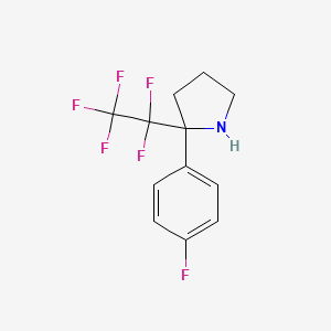 2-(4-Fluorophenyl)-2-(1,1,2,2,2-pentafluoroethyl)pyrrolidine