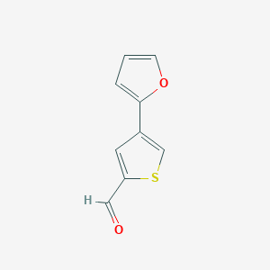 molecular formula C9H6O2S B3434357 4-(Furan-2-yl)thiophene-2-carbaldehyde CAS No. 893735-78-9