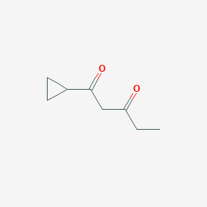 molecular formula C8H12O2 B3434392 1-Cyclopropylpentane-1,3-dione CAS No. 90482-23-8