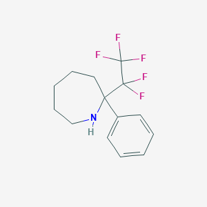 molecular formula C14H16F5N B3434400 2-(1,1,2,2,2-Pentafluoroethyl)-2-phenylazepane CAS No. 910443-00-4