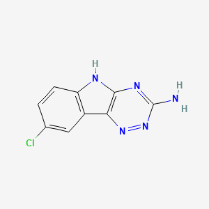 molecular formula C9H6ClN5 B3434408 8-Chloro-5H-[1,2,4]triazino[5,6-b]indol-3-amine CAS No. 910443-03-7