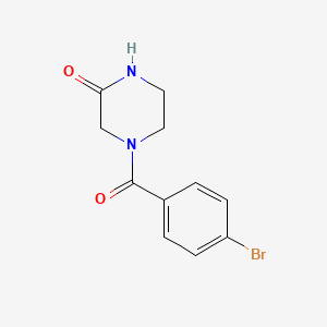 molecular formula C11H11BrN2O2 B3434413 4-(4-Bromobenzoyl)piperazin-2-one CAS No. 917562-11-9