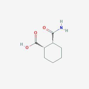 molecular formula C8H13NO3 B3434416 (1S,2R)-2-carbamoylcyclohexane-1-carboxylic acid CAS No. 92116-89-7