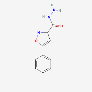 molecular formula C11H11N3O2 B3434420 5-P-Tolylisoxazole-3-carbohydrazide CAS No. 92289-74-2