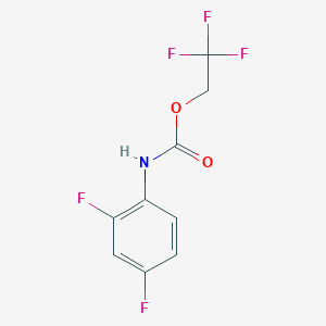 molecular formula C9H6F5NO2 B3434427 2,2,2-Trifluoroethyl 2,4-difluorophenylcarbamate CAS No. 923200-20-8