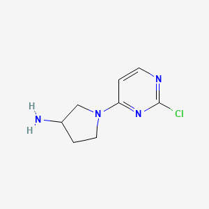 molecular formula C8H11ClN4 B3434475 1-(2-Chloropyrimidin-4-yl)pyrrolidin-3-amine CAS No. 945895-41-0