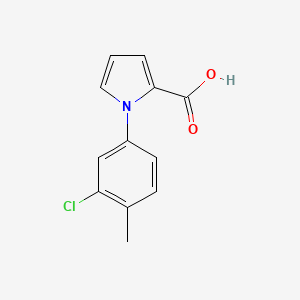 molecular formula C12H10ClNO2 B3434502 1-(3-chloro-4-methylphenyl)-1H-pyrrole-2-carboxylic acid CAS No. 952958-69-9