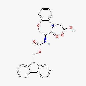 molecular formula C26H22N2O6 B3434552 Fmoc-(S)-3-amino-5-carboxymethyl-2,3-dihydro-1,5-benzoxazepin-4(5H)-one CAS No. 959574-95-9