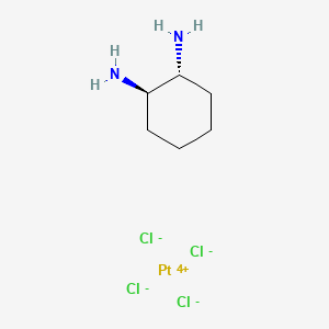 molecular formula C6H14Cl4N2Pt B3434555 (1R,2R)-cyclohexane-1,2-diamine; platinum(4+) CAS No. 96392-96-0