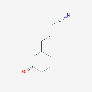 molecular formula C10H15NO B034348 4-(3-Oxocyclohexyl)butanenitrile CAS No. 110718-80-4