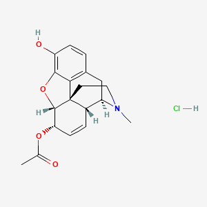 molecular formula C19H22ClNO4 B3434896 O6-Acetylmorphine hydrochloride CAS No. 63690-08-4