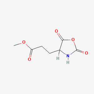 B3434954 Methyl 2,5-dioxooxazolidine-4-propionate CAS No. 7445-27-4