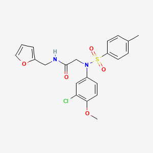 molecular formula C21H21ClN2O5S B3435043 N~2~-(3-chloro-4-methoxyphenyl)-N~1~-(2-furylmethyl)-N~2~-[(4-methylphenyl)sulfonyl]glycinamide 