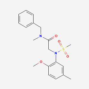 molecular formula C19H24N2O4S B3435050 N~1~-benzyl-N~2~-(2-methoxy-5-methylphenyl)-N~1~-methyl-N~2~-(methylsulfonyl)glycinamide 
