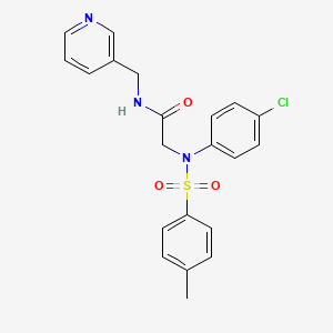 molecular formula C21H20ClN3O3S B3435051 N~2~-(4-chlorophenyl)-N~2~-[(4-methylphenyl)sulfonyl]-N~1~-(3-pyridinylmethyl)glycinamide 