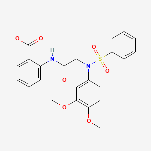 methyl 2-{[N-(3,4-dimethoxyphenyl)-N-(phenylsulfonyl)glycyl]amino}benzoate