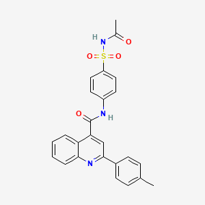 molecular formula C25H21N3O4S B3435184 N-[4-(ACETAMIDOSULFONYL)PHENYL]-2-(4-METHYLPHENYL)QUINOLINE-4-CARBOXAMIDE 