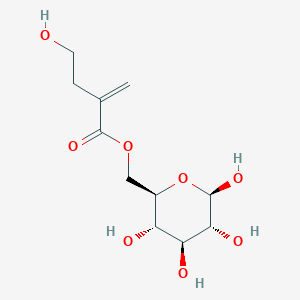 molecular formula C11H18O8 B034352 6-(4-Hydroxy-2-methylenebutyryl)-D-glucopyranose CAS No. 19870-31-6