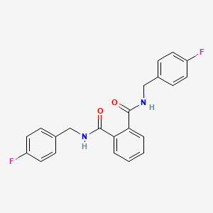 molecular formula C22H18F2N2O2 B3435205 N1N2-BIS[(4-FLUOROPHENYL)METHYL]BENZENE-12-DICARBOXAMIDE 