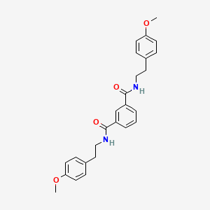 molecular formula C26H28N2O4 B3435248 N1N3-BIS[2-(4-METHOXYPHENYL)ETHYL]BENZENE-13-DICARBOXAMIDE 
