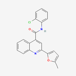 molecular formula C21H15ClN2O2 B3435306 N-(2-chlorophenyl)-2-(5-methylfuran-2-yl)quinoline-4-carboxamide 