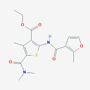 molecular formula C17H20N2O5S B3435377 ETHYL 5-(DIMETHYLCARBAMOYL)-4-METHYL-2-(2-METHYLFURAN-3-AMIDO)THIOPHENE-3-CARBOXYLATE 