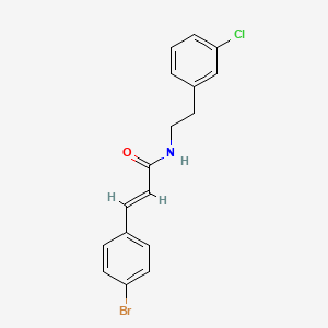 molecular formula C17H15BrClNO B3435385 (2E)-3-(4-bromophenyl)-N-[2-(3-chlorophenyl)ethyl]prop-2-enamide 