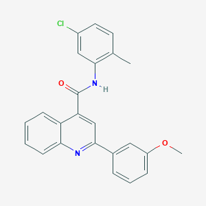 molecular formula C24H19ClN2O2 B3435390 N-(5-chloro-2-methylphenyl)-2-(3-methoxyphenyl)quinoline-4-carboxamide 