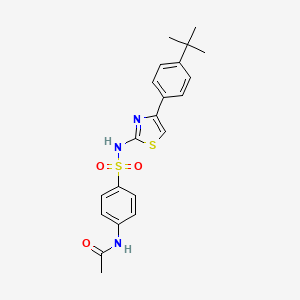 molecular formula C21H23N3O3S2 B3435445 N-(4-{[4-(4-TERT-BUTYLPHENYL)-13-THIAZOL-2-YL]SULFAMOYL}PHENYL)ACETAMIDE 