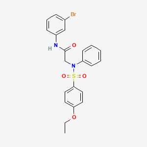 molecular formula C22H21BrN2O4S B3435583 N-(3-BROMOPHENYL)-2-(N-PHENYL4-ETHOXYBENZENESULFONAMIDO)ACETAMIDE 