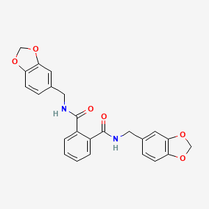 molecular formula C24H20N2O6 B3435601 N1N2-BIS[(2H-13-BENZODIOXOL-5-YL)METHYL]BENZENE-12-DICARBOXAMIDE 