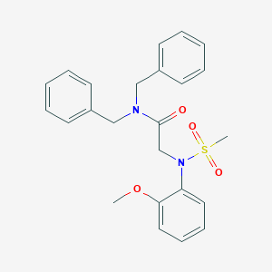 molecular formula C24H26N2O4S B3435686 N,N-Dibenzyl-2-[N-(2-methoxyphenyl)methanesulfonamido]acetamide 