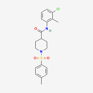 molecular formula C20H23ClN2O3S B3435726 N-(3-CHLORO-2-METHYLPHENYL)-1-(4-METHYLBENZENESULFONYL)PIPERIDINE-4-CARBOXAMIDE 
