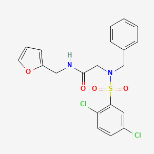 molecular formula C20H18Cl2N2O4S B3435743 N~2~-benzyl-N~2~-[(2,5-dichlorophenyl)sulfonyl]-N-(furan-2-ylmethyl)glycinamide 