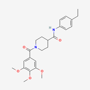 molecular formula C24H30N2O5 B3435811 N-(4-ethylphenyl)-1-(3,4,5-trimethoxybenzoyl)piperidine-4-carboxamide 