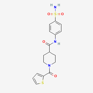 molecular formula C17H19N3O4S2 B3435825 N-(4-sulfamoylphenyl)-1-(thiophene-2-carbonyl)piperidine-4-carboxamide 