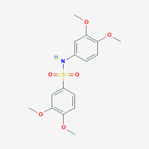 molecular formula C16H19NO6S B3435871 N-(3,4-DIMETHOXYPHENYL)-3,4-DIMETHOXYBENZENE-1-SULFONAMIDE 