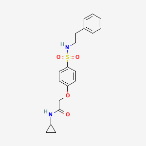 molecular formula C19H22N2O4S B3435988 N-cyclopropyl-2-[4-(2-phenylethylsulfamoyl)phenoxy]acetamide 