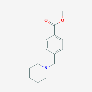 molecular formula C15H21NO2 B3435989 Methyl 4-[(2-methylpiperidin-1-yl)methyl]benzoate 