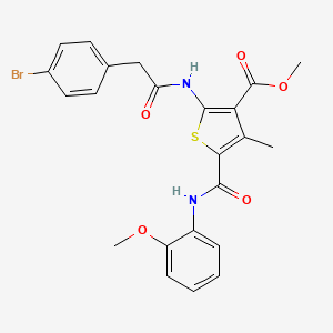 molecular formula C23H21BrN2O5S B3436153 METHYL 2-{[2-(4-BROMOPHENYL)ACETYL]AMINO}-5-[(2-METHOXYANILINO)CARBONYL]-4-METHYL-3-THIOPHENECARBOXYLATE 