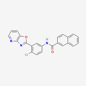 molecular formula C23H14ClN3O2 B3436196 N-[4-chloro-3-([1,3]oxazolo[4,5-b]pyridin-2-yl)phenyl]naphthalene-2-carboxamide CAS No. 5836-91-9