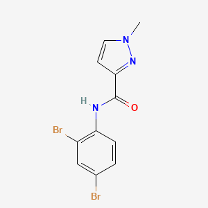 molecular formula C11H9Br2N3O B3436212 N~3~-(2,4-DIBROMOPHENYL)-1-METHYL-1H-PYRAZOLE-3-CARBOXAMIDE 