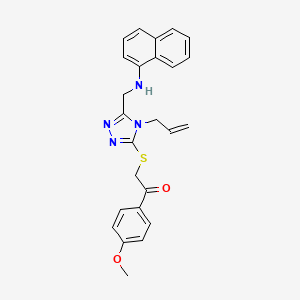 molecular formula C25H24N4O2S B3436334 2-({4-ALLYL-5-[(1-NAPHTHYLAMINO)METHYL]-4H-1,2,4-TRIAZOL-3-YL}SULFANYL)-1-(4-METHOXYPHENYL)-1-ETHANONE 
