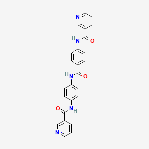 molecular formula C25H19N5O3 B3436342 N-[4-[[4-(pyridine-3-carbonylamino)phenyl]carbamoyl]phenyl]pyridine-3-carboxamide 