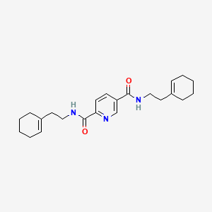 molecular formula C23H31N3O2 B3436356 N2,N5-BIS[2-(CYCLOHEX-1-EN-1-YL)ETHYL]PYRIDINE-2,5-DICARBOXAMIDE 