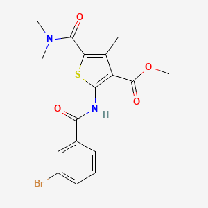 molecular formula C17H17BrN2O4S B3436441 METHYL 2-(3-BROMOBENZAMIDO)-5-(DIMETHYLCARBAMOYL)-4-METHYLTHIOPHENE-3-CARBOXYLATE 