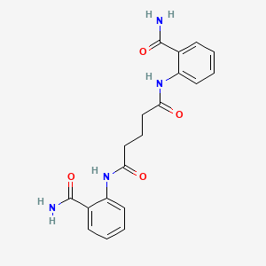 molecular formula C19H20N4O4 B3436465 N,N'-bis(2-carbamoylphenyl)pentanediamide 